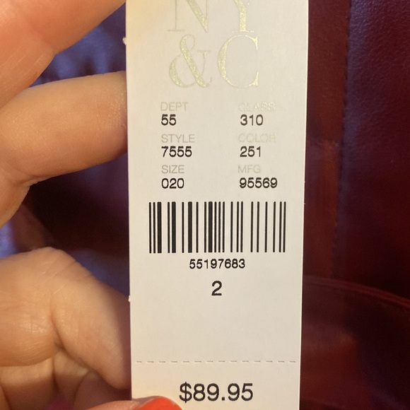 Faux leather pants. Size 2 - Picture 8 of 8